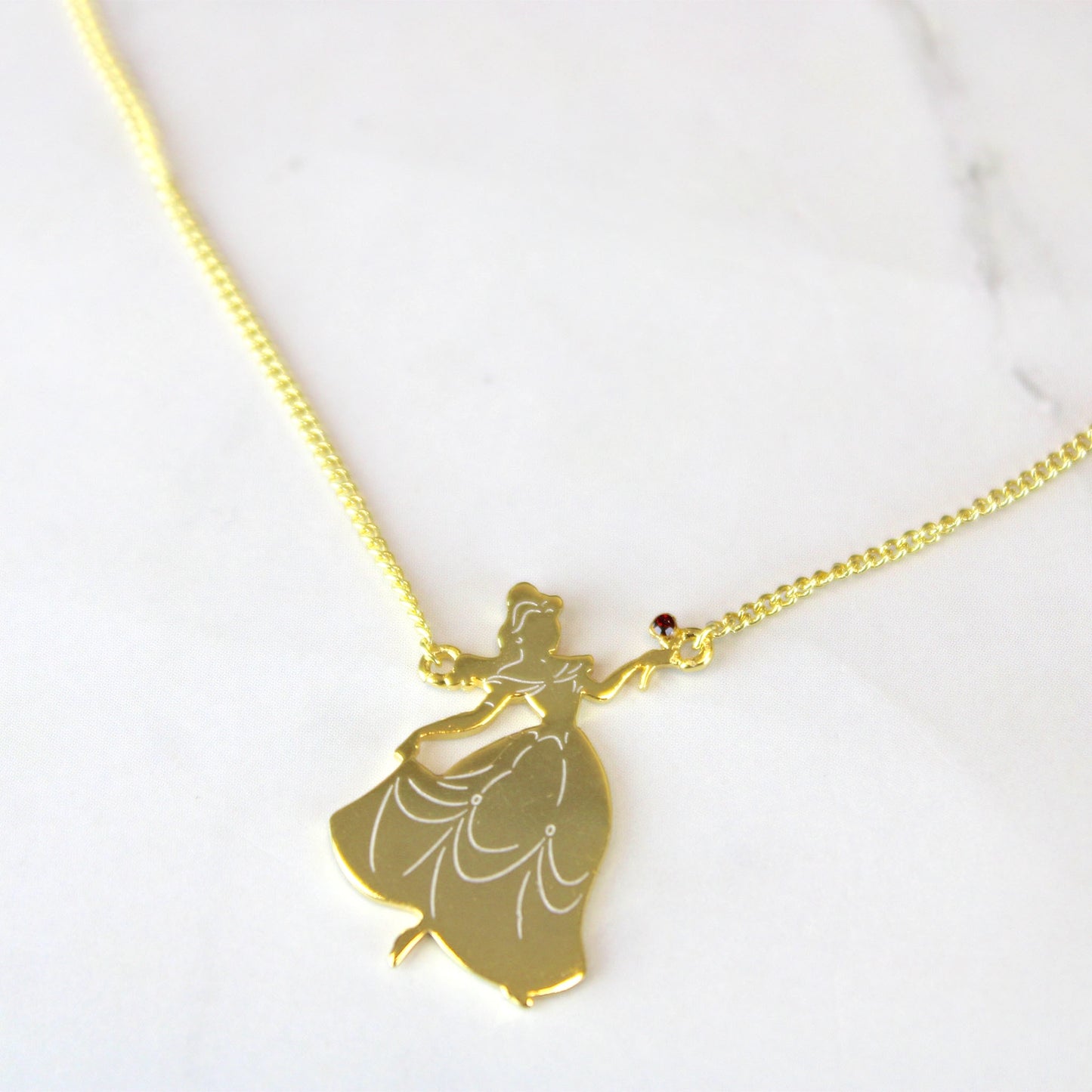 Enchanted Disney Fine Jewelry Diamond Belle Flower Pendant Necklace (1/10  Ct. T.w.) In 14k Rose Gold | ModeSens